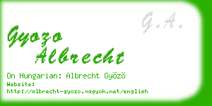 gyozo albrecht business card