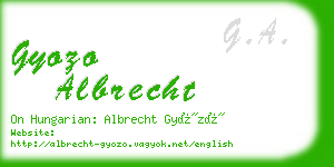 gyozo albrecht business card